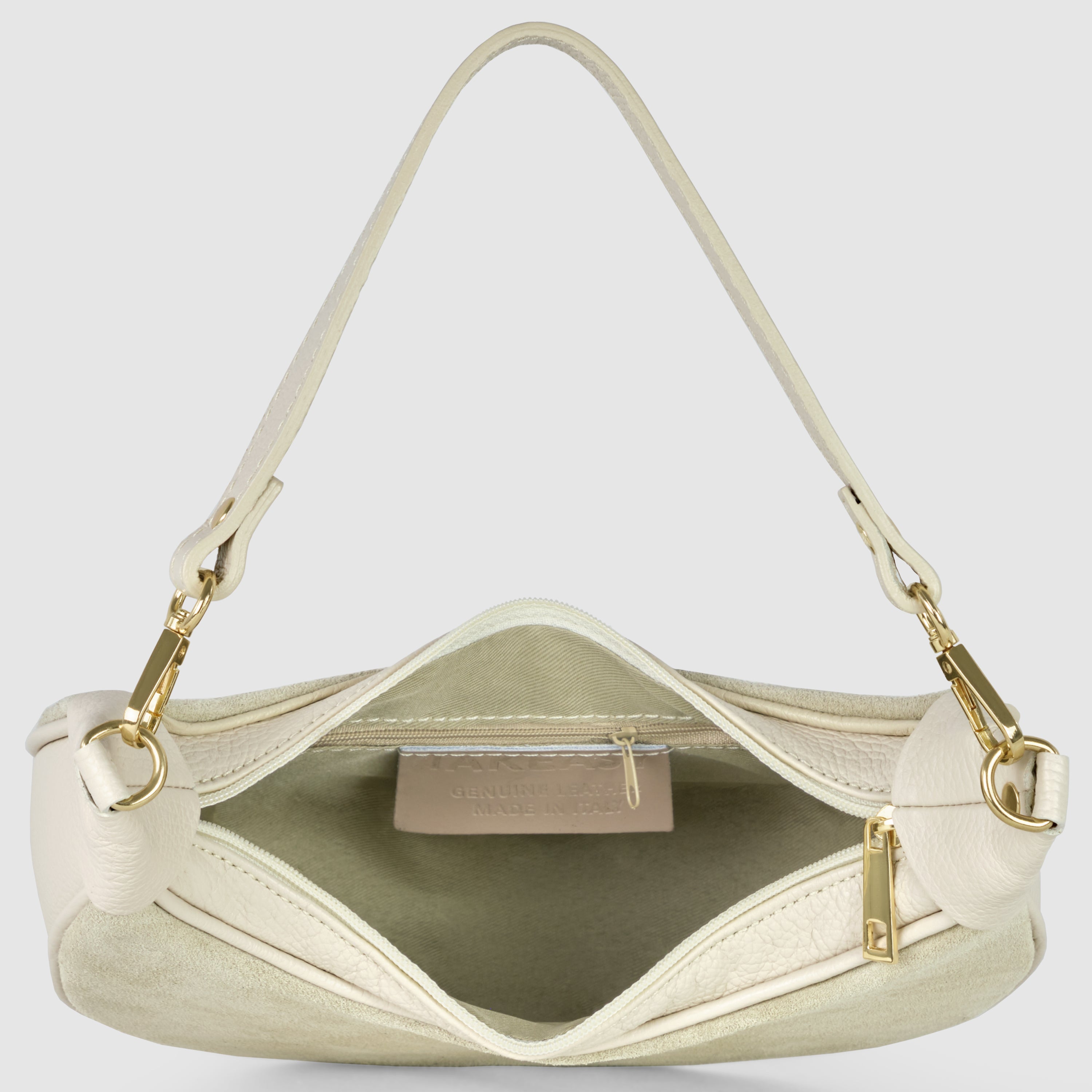Arezzo Italian Suede & Leather Shoulder Bag