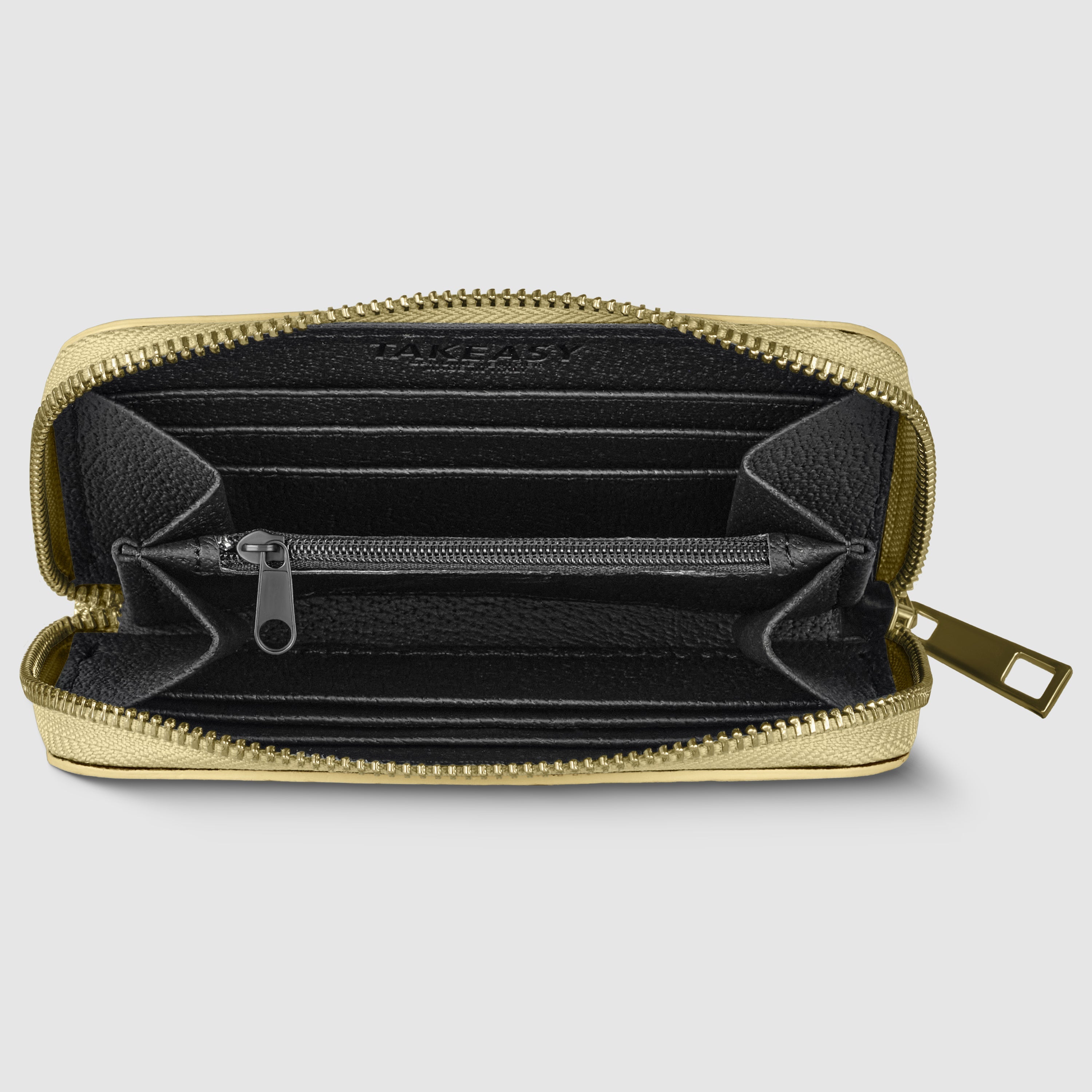 Pesaro Italian Metallic Suede Zip Wallet