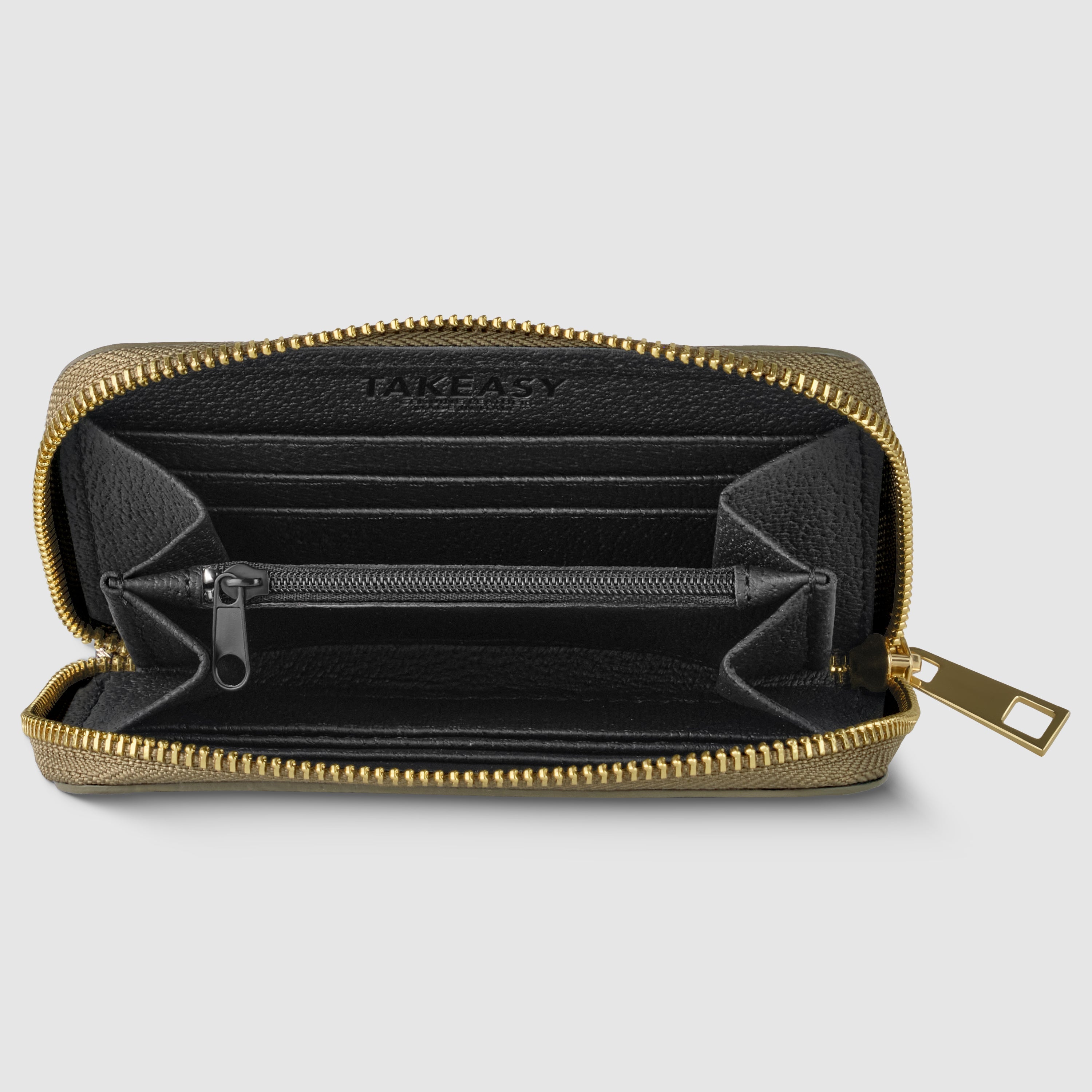 Pesaro Italian Metallic Suede Zip Wallet