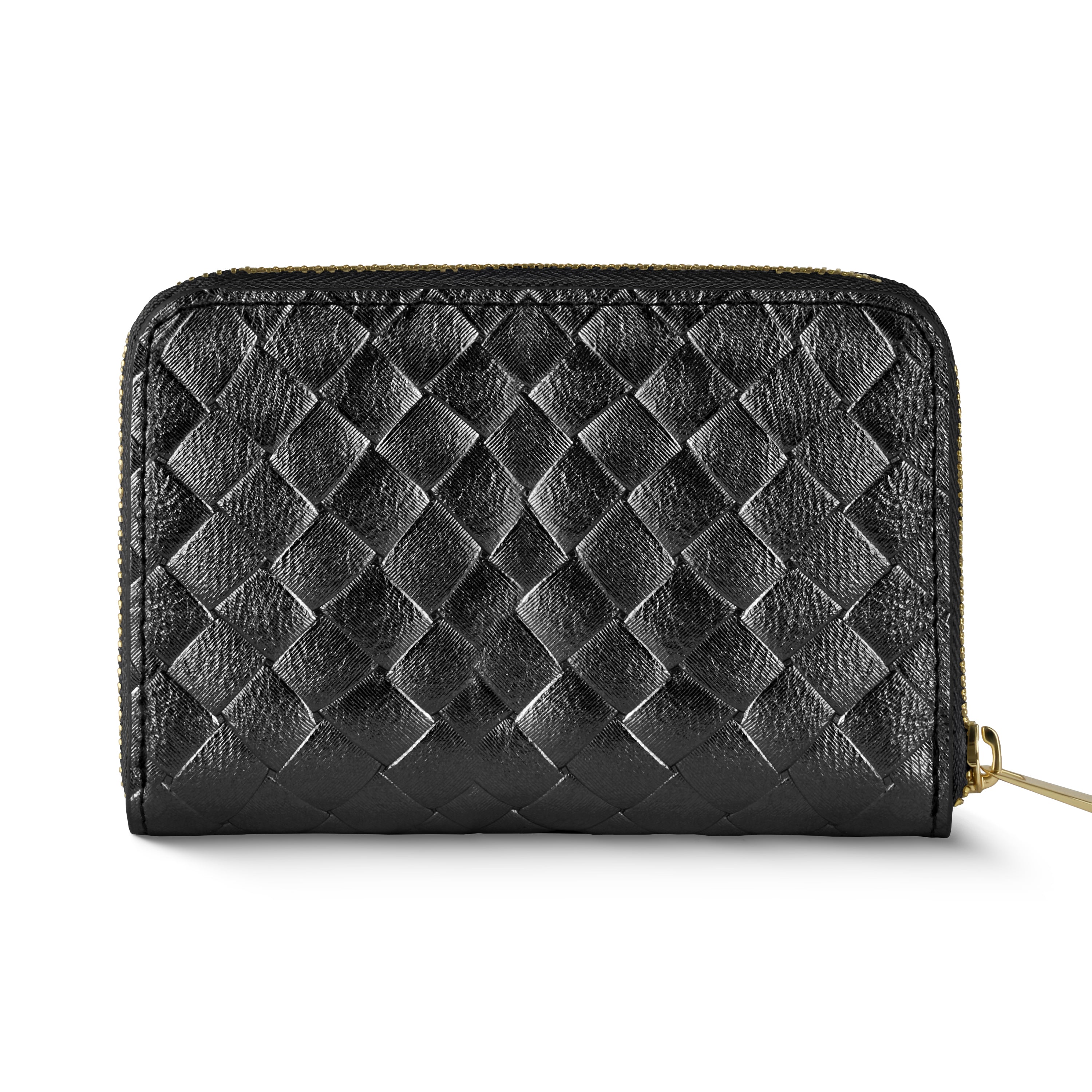 Pesaro Italian Metallic Suede Zip Wallet