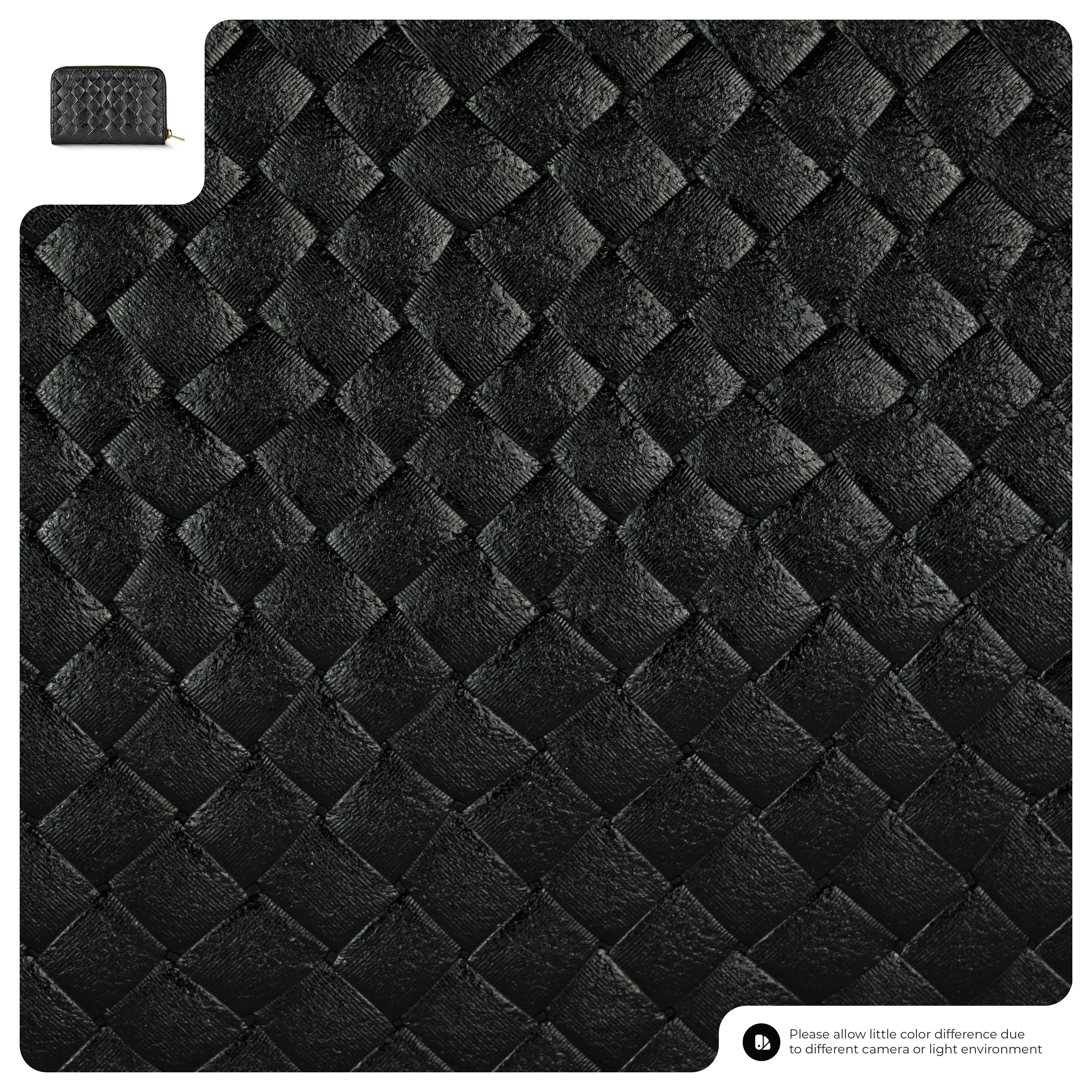 Pesaro Italian Metallic Suede Zip Wallet