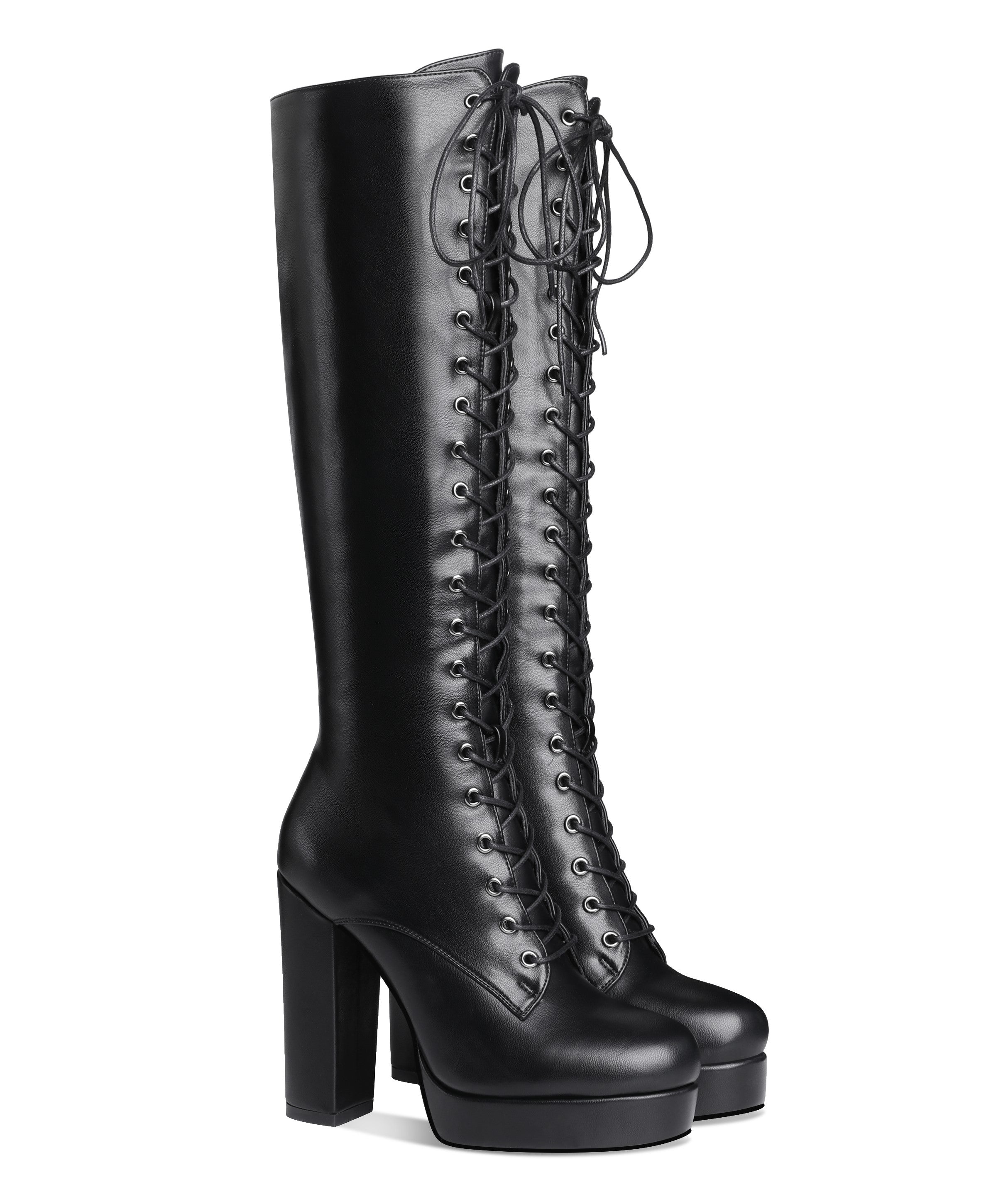 Camille - Rounded Toe knee high boots