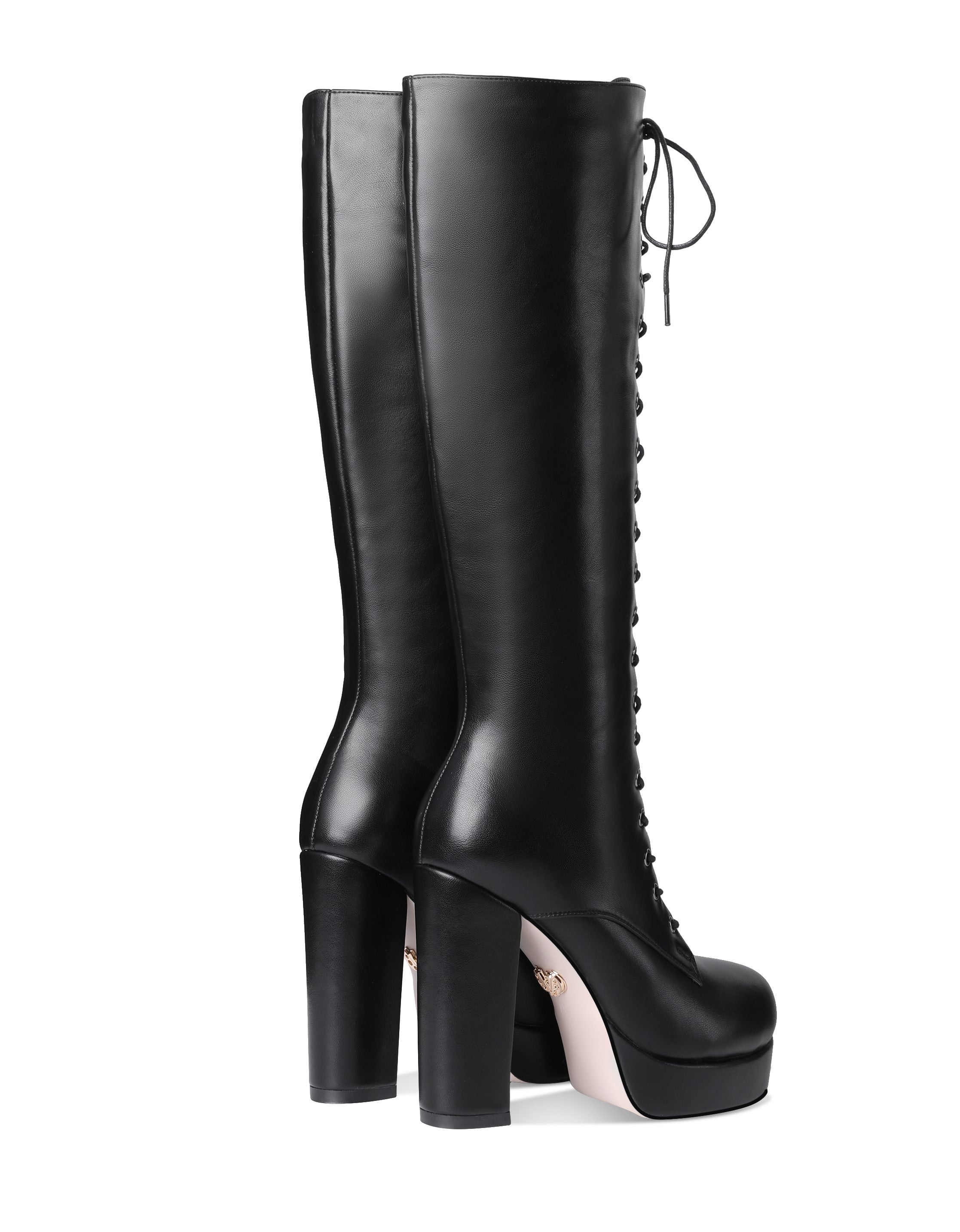 Camille - Rounded Toe knee high boots