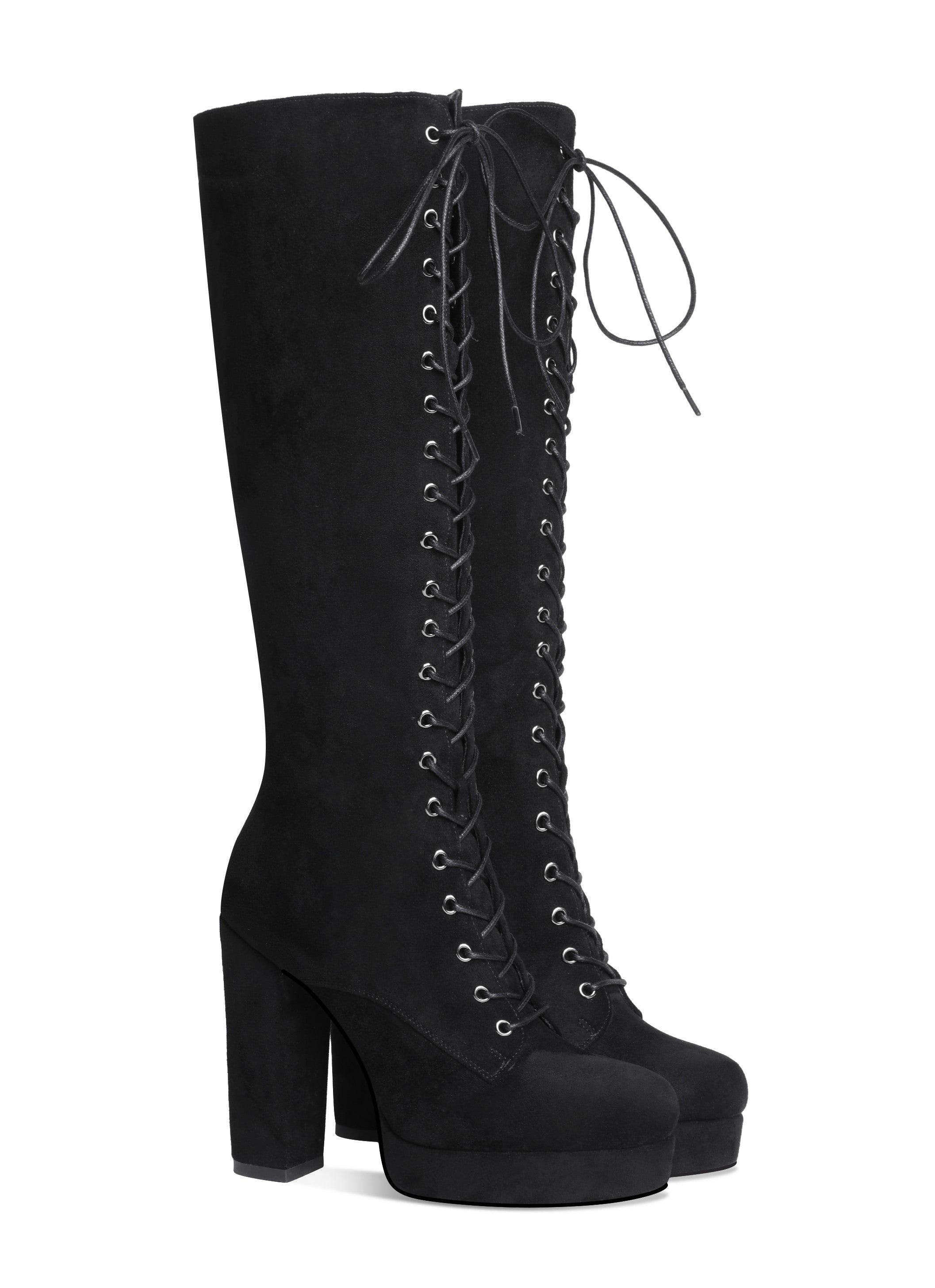 Camille - Rounded Toe knee high boots