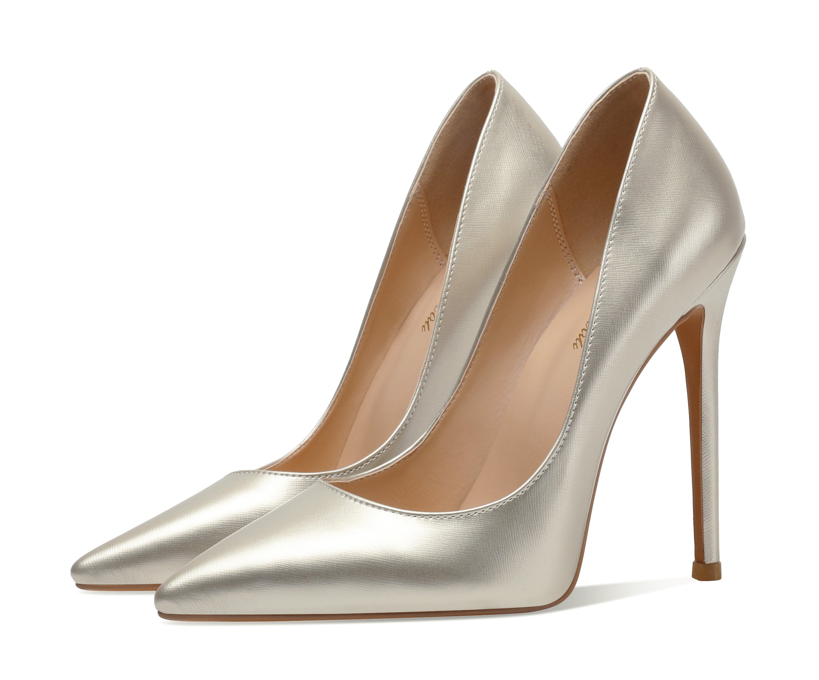 Leona (Catalog 1) - Pointed Toe Slip on Pumps with 5" Heels (FINAL SALE)