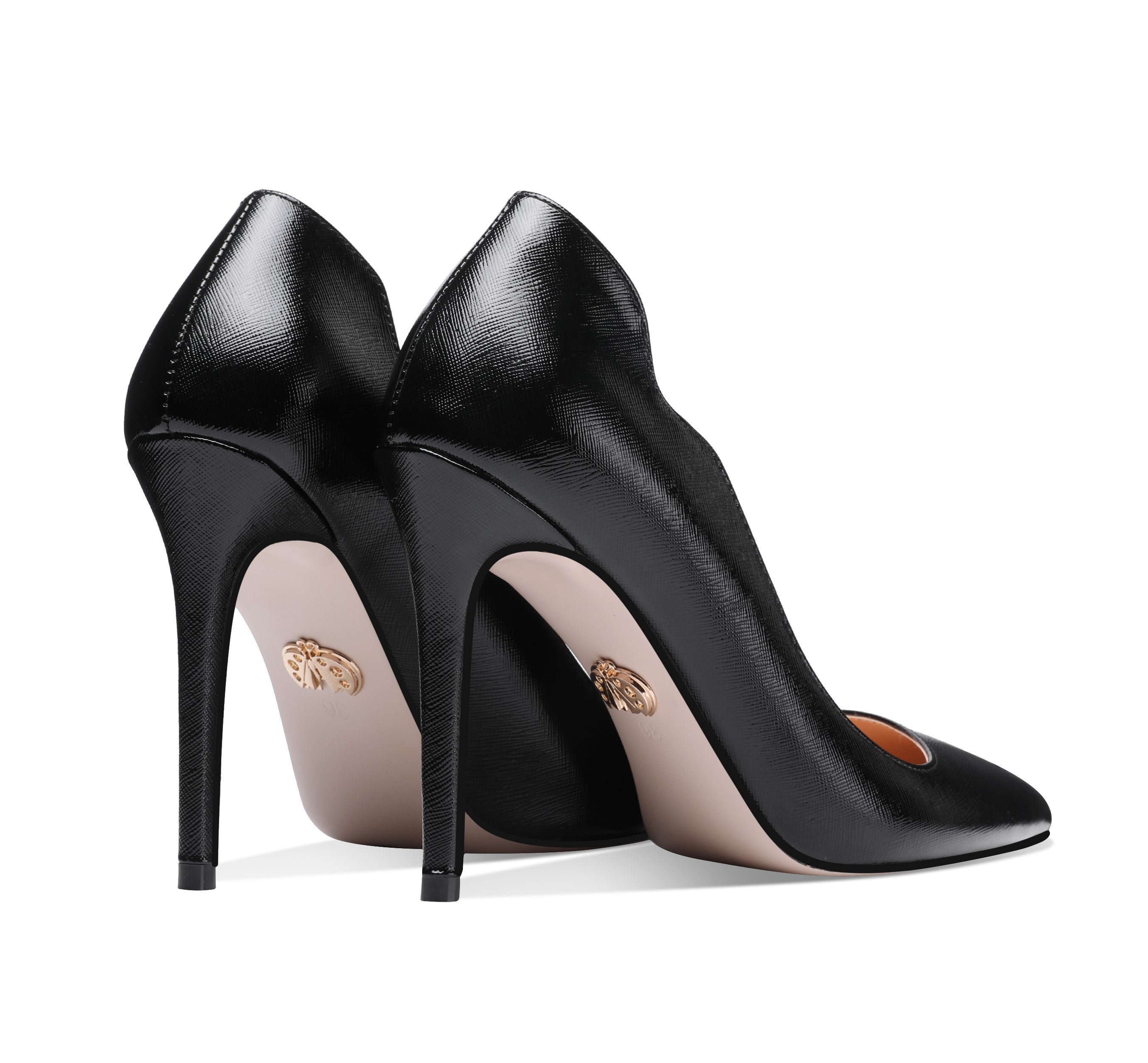 Lavinia - Pointed Toe Slip on Pumps with 4" Heels (FINAL SALE)