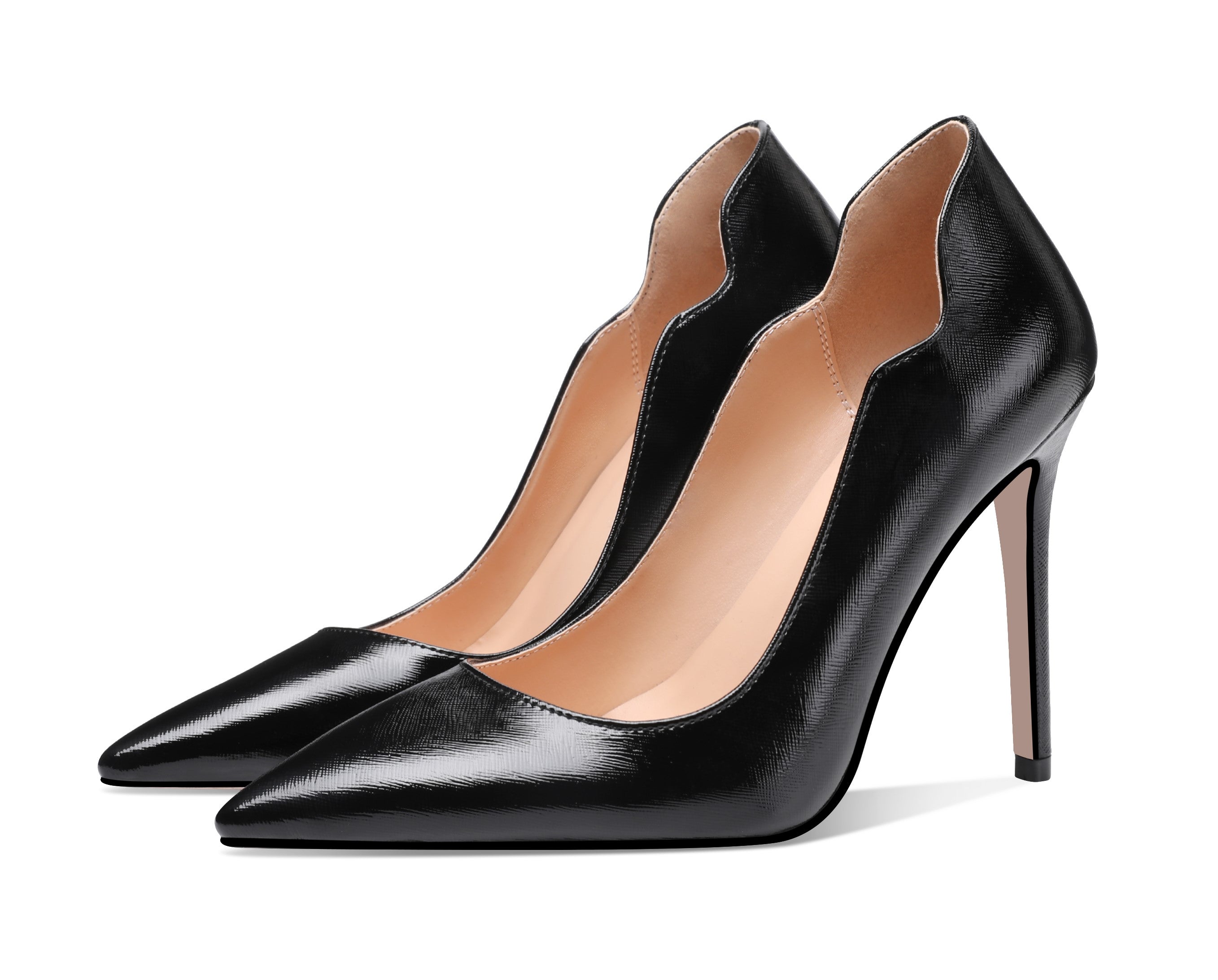 Lavinia - Pointed Toe Slip on Pumps with 4" Heels (FINAL SALE)