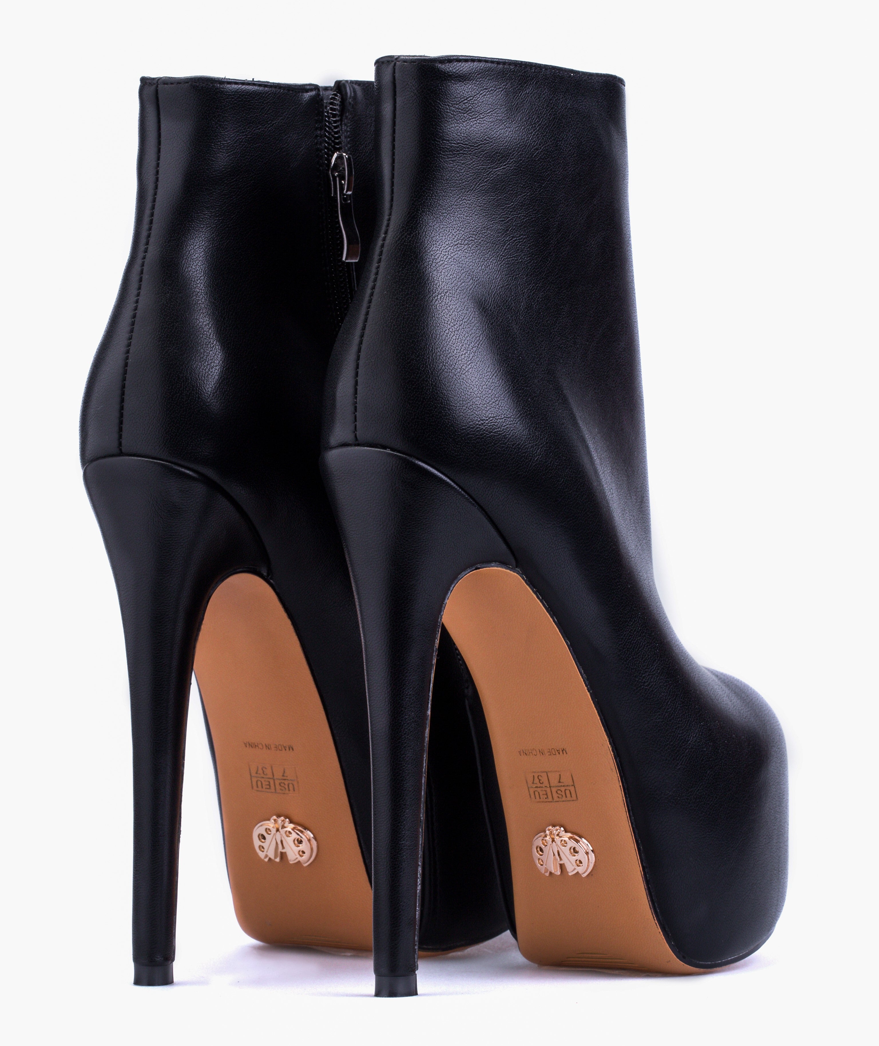 Jodi - Rounded Toe Platform Ankle Boots (FINAL SALE)