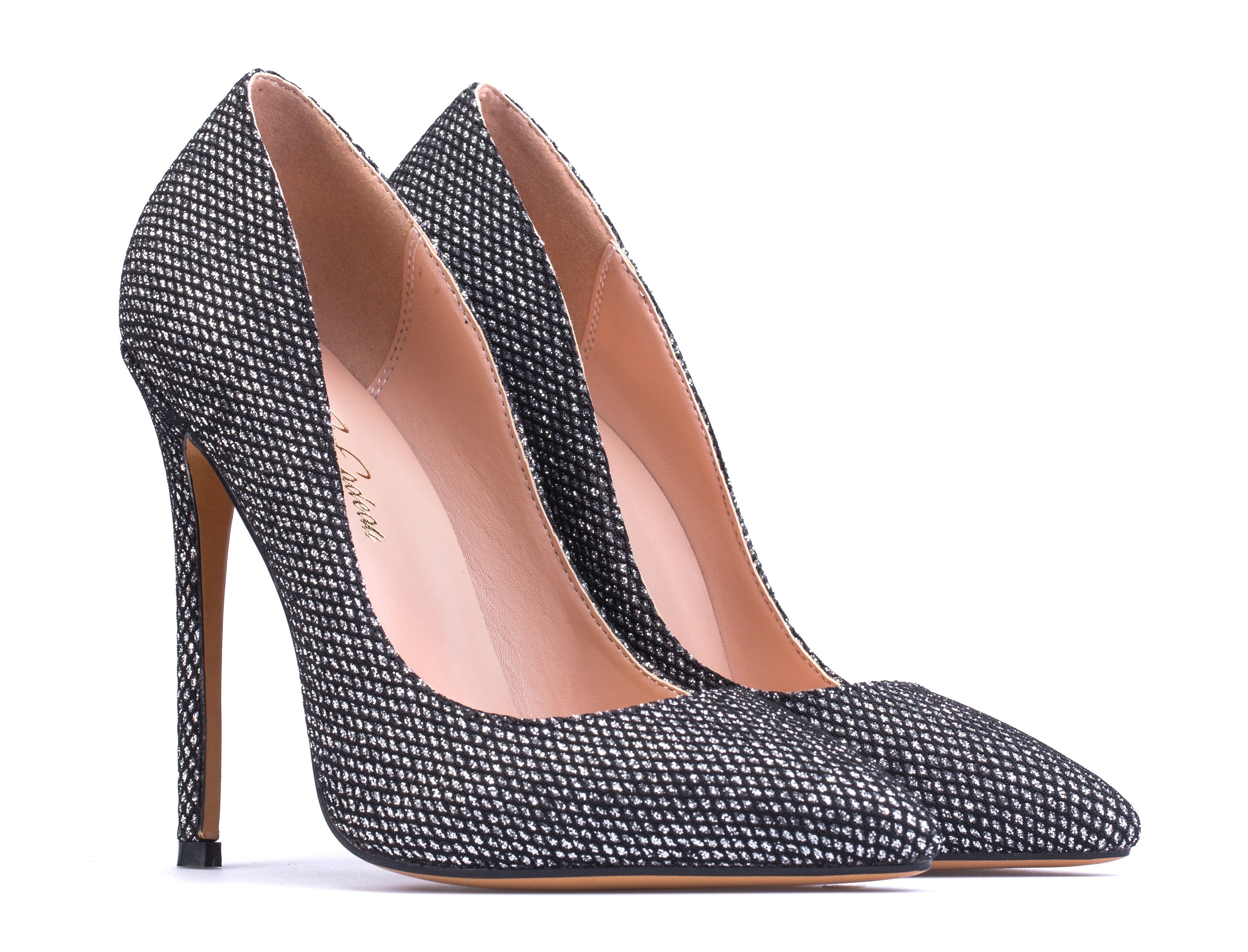 Leona (Catalog 2) - Pointed Toe Slip on Pumps with 5" Heels (FINAL SALE)