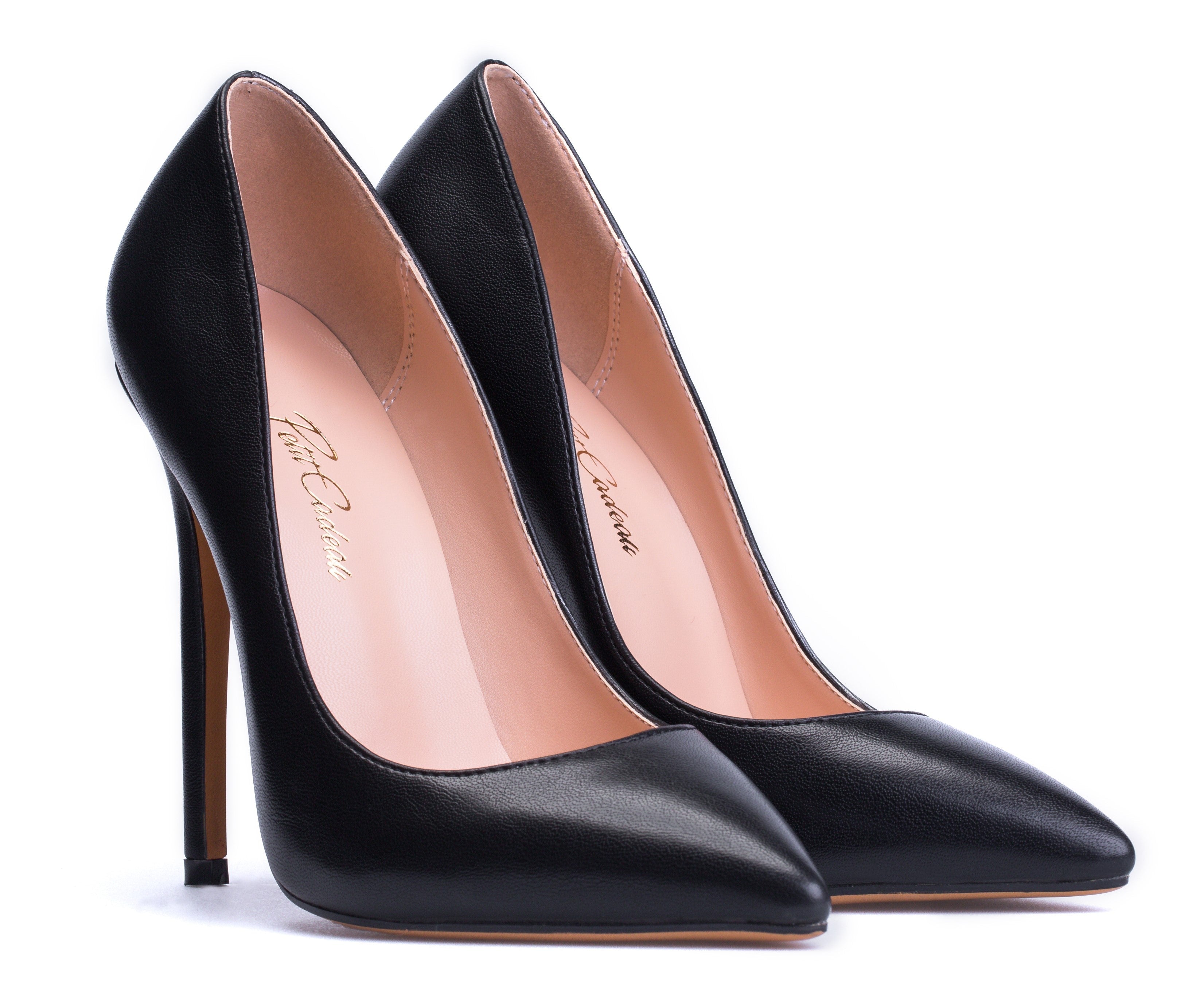 Leona (Catalog 2) - Pointed Toe Slip on Pumps with 5" Heels (FINAL SALE)