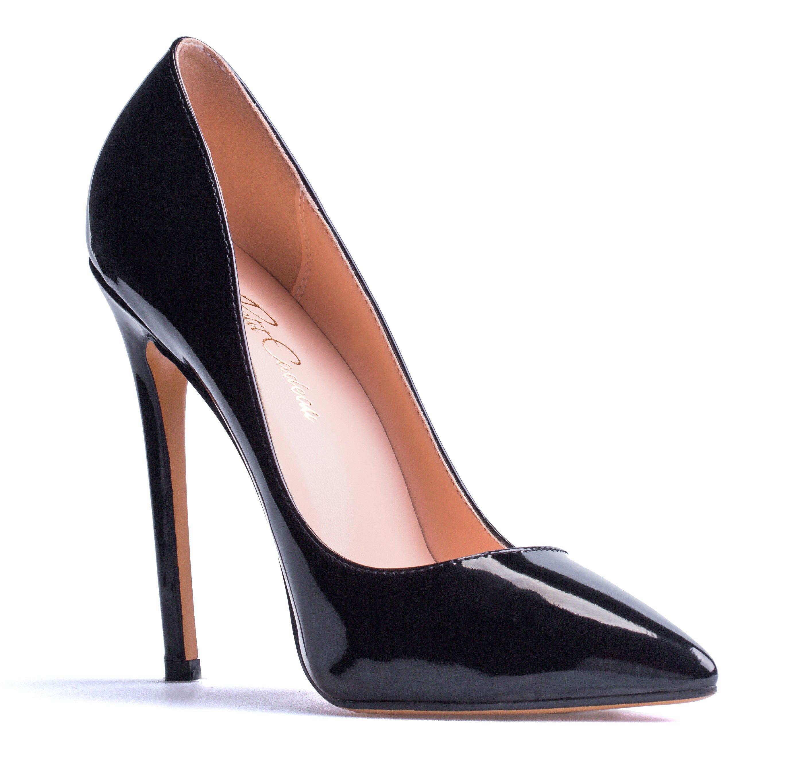 Leona (Catalog 1) - Pointed Toe Slip on Pumps with 5" Heels (FINAL SALE)