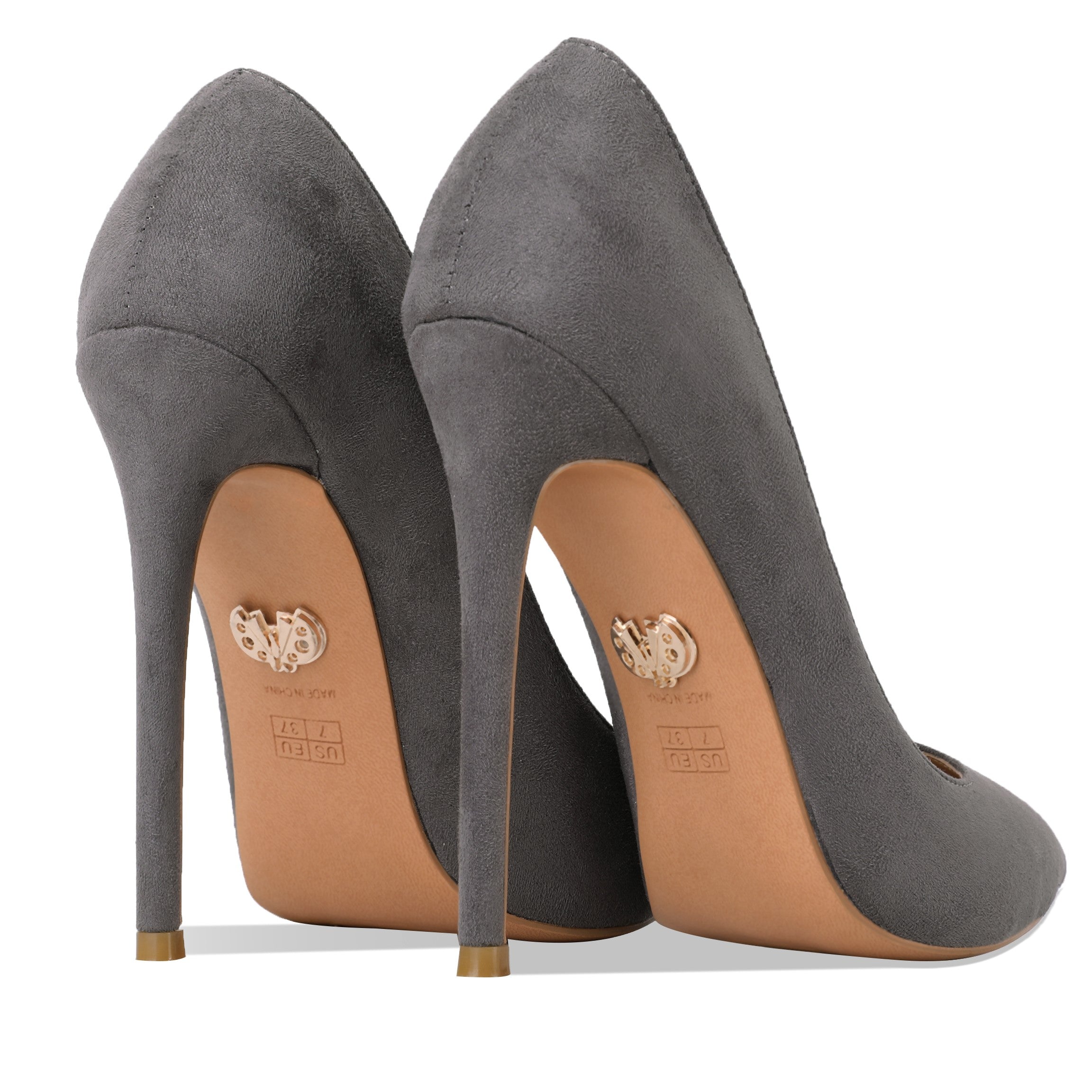 Leona (Catalog 2) - Pointed Toe Slip on Pumps with 5" Heels (FINAL SALE)