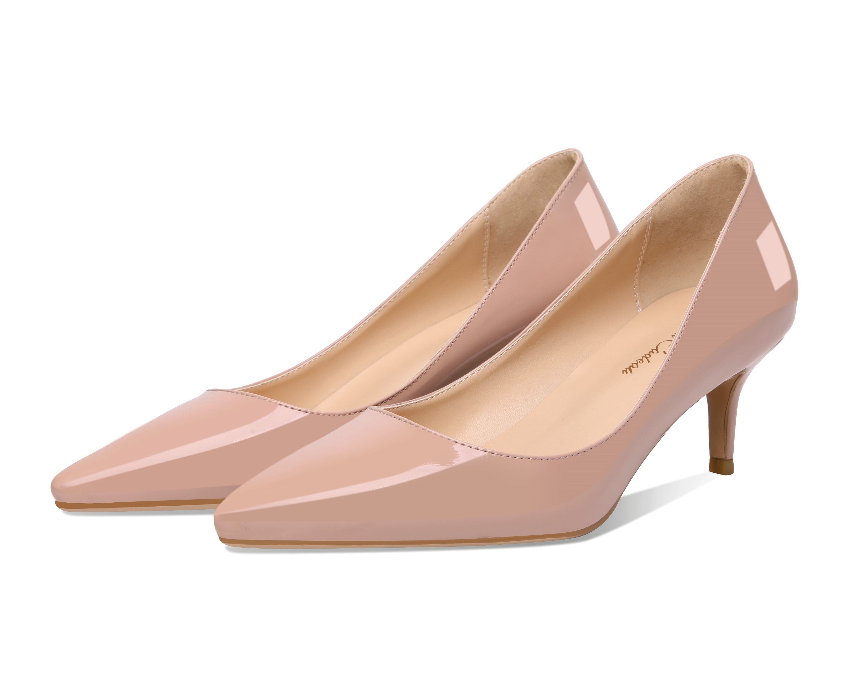 Valerie - Pointed Toe Kitten Heel Pumps (FINAL SALE)