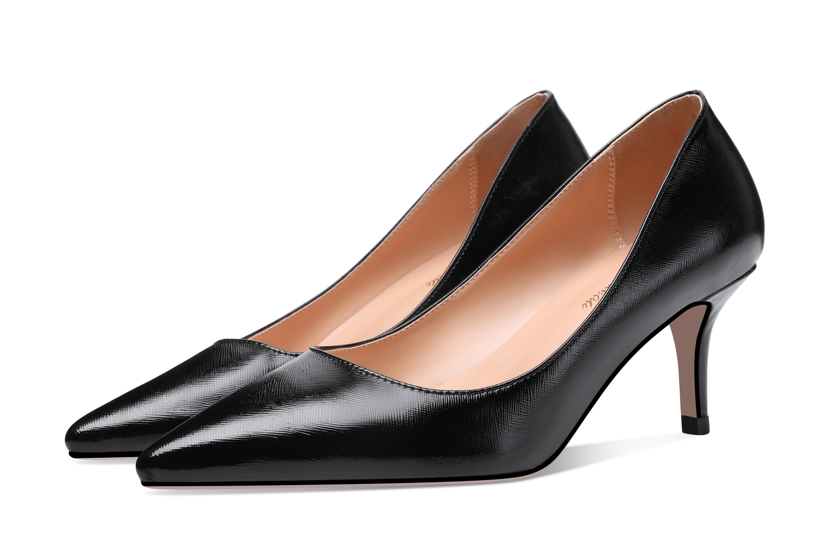 Valerie - Pointed Toe Kitten Heel Pumps (FINAL SALE)